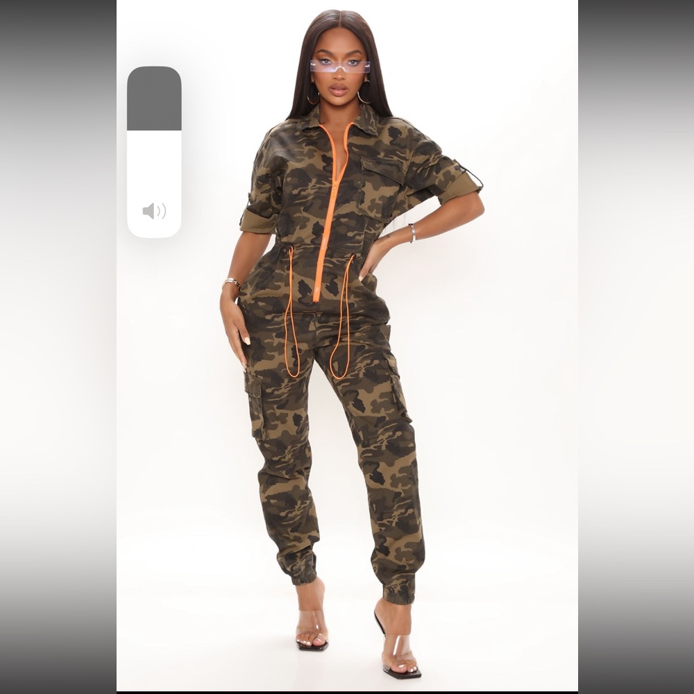 Fashion Nova Bootcamp Camouflage Jumpsuit (never worn; with tags)